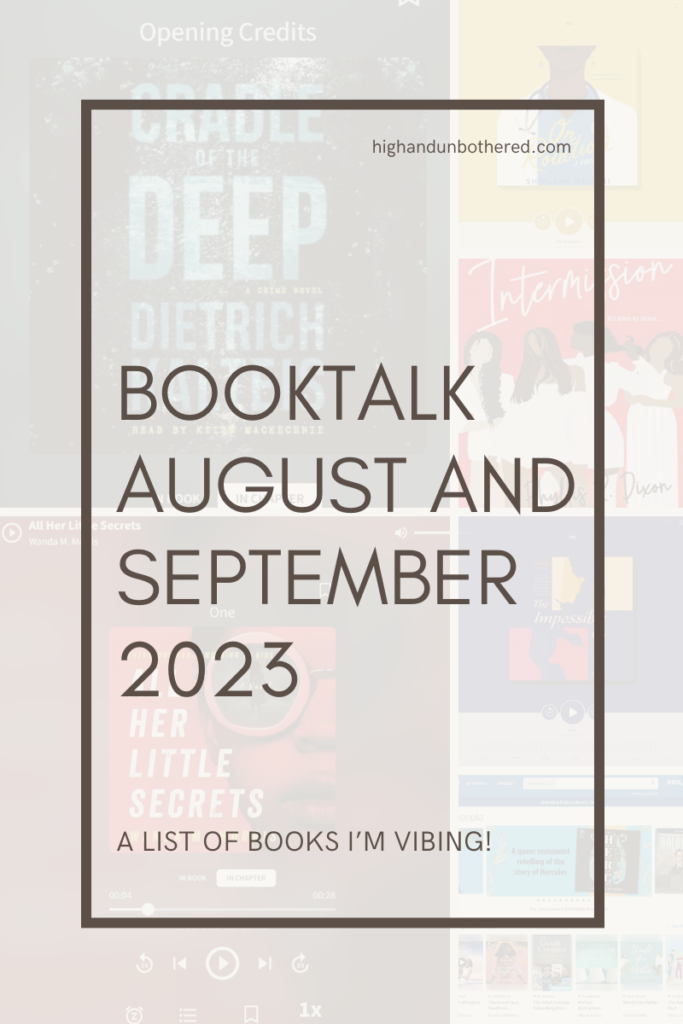 BookTalk August and September 2023 